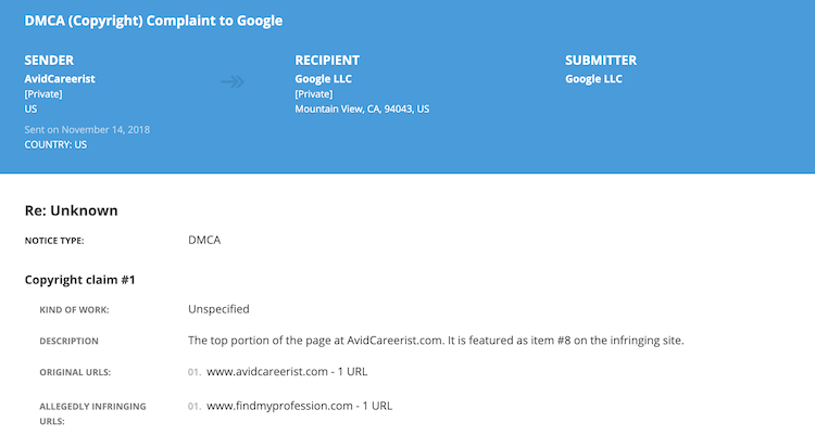 Google Complaint