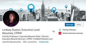 Lindsay Duston – Executive Resume Writer Review